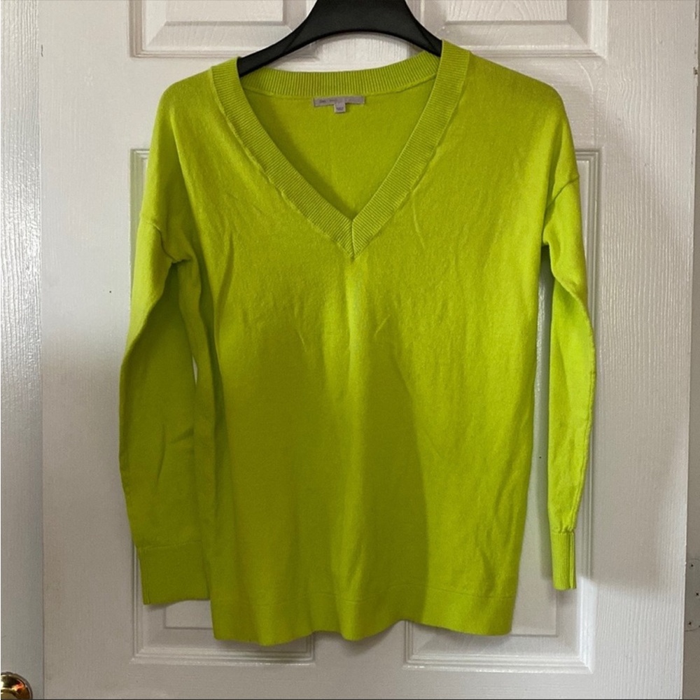 GAP Neon V Neck Boyfriend Slouchy Summer Sweater - Picture 3 of 9